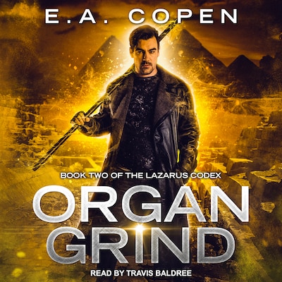 Organ Grind – omslag til lydbogen af E.A. Copen