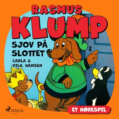 Rasmus Klump - sjov på slottet (hørespil) – omslag til lydbogen af Carla Hansen, Vilhelm Hansen