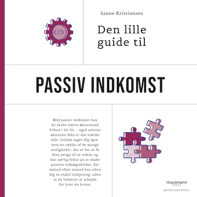 Den lille guide til passiv indkomst – omslag til lydbogen af Sanne Fehmerling Kristiansen