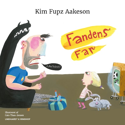 Fandens far! – omslag til lydbogen af Kim Fupz Aakeson