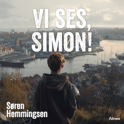 Vi ses, Simon, Sort læseklub – omslag til lydbogen af Søren Elmerdahl Hemmingsen