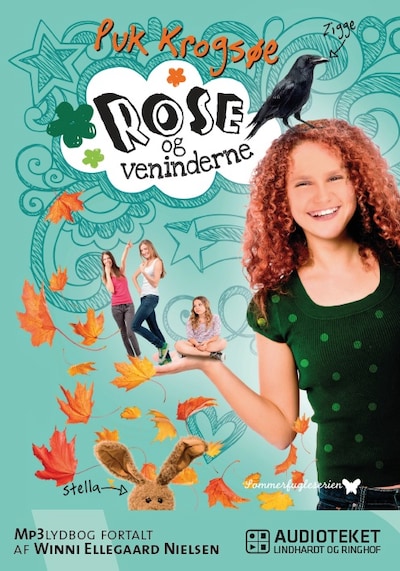 Rose og veninderne – omslag til lydbogen af Puk Krogsøe