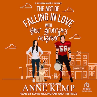 The Art of Falling in Love with Your Grumpy Neighbor – omslag til lydbogen af Anne Kemp