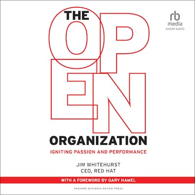The Open Organization – omslag til lydbogen af Jim Whitehurst
