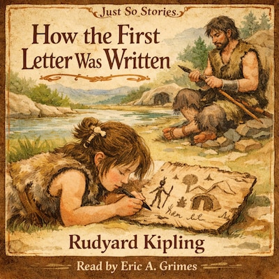 Just So Stories - How The First Letter Was Written – omslag til lydbogen af Rudyard Kipling
