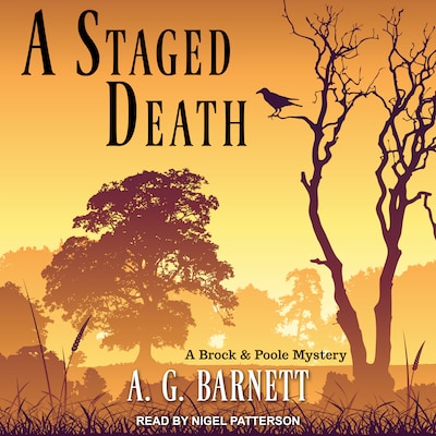 A Staged Death – omslag til lydbogen af A.G. Barnett