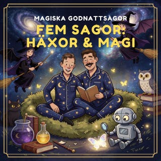 Fem sagor: häxor & magi – omslag till ljudboken av Magiska Godnattsagor