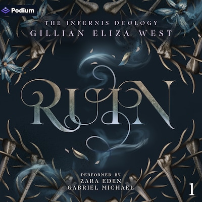 Ruin – omslag til lydbogen af Gillian Eliza West