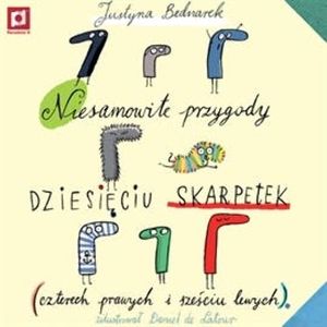 Niesamowite przygody 10 skarpetek – okładka audiobooka, autor Justyna Bednarek