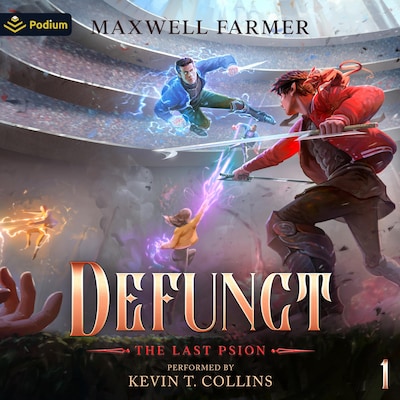 Defunct: A Cultivation Saga – omslag til lydbogen af Maxwell Farmer