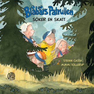 Blåbärspatrullen söker en skatt – omslag till ljudboken av Stefan Casta