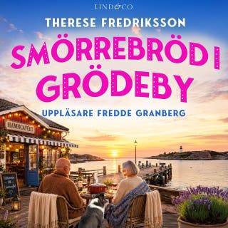 Smörrebröd i Grödeby – omslag till ljudboken av Therese Fredriksson