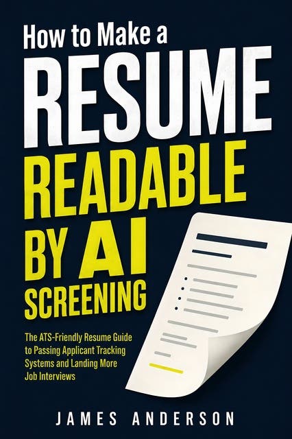 How to Make a Resume Readable by AI Screening: The ATS-Friendly Resume Guide to Passing Applicant Tracking Systems and Landing More Job Interviews – omslag til lydbogen af James Anderson