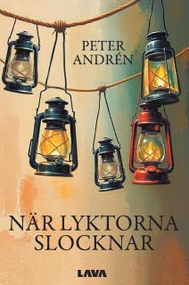 När lyktorna slocknar – omslag till ljudboken av Peter Andrén
