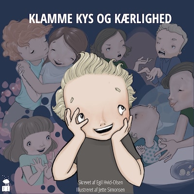 Klamme kys og kærlighed – omslag til lydbogen af Egil Hvid-Olsen