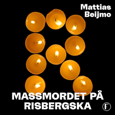 R – Massmordet på Risbergska – omslag till ljudboken av Mattias Beijmo