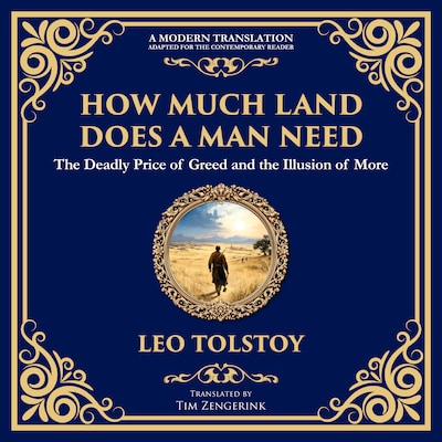 How Much Land Does a Man Need – omslag til lydbogen af Leo Tolstoy, Tim Zengerink