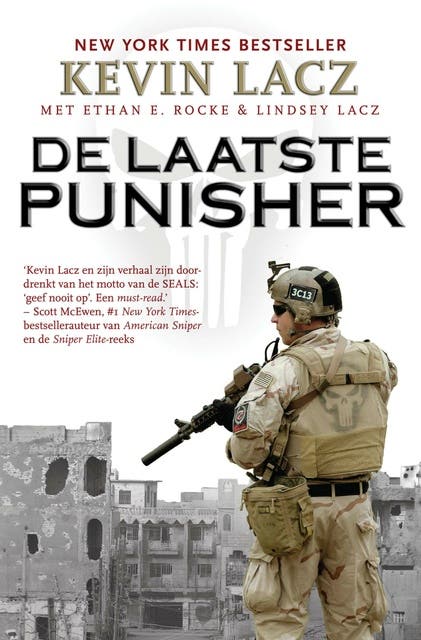 De laatste Punisher: het ware verhaal van een scherpschutter van SEAL Team Three in de Slag om Ramadi – omslag van het luisterboek van Kevin Lacz