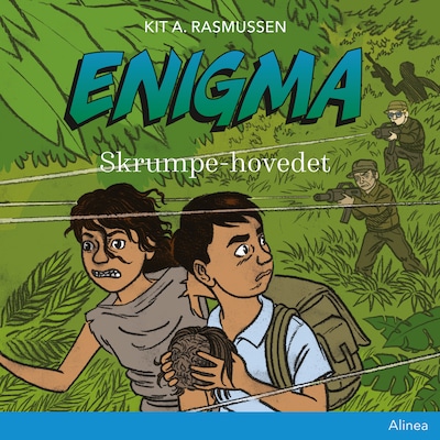 Enigma - Skrumpe-hovedet – omslag til lydbogen af Kit A. Rasmussen