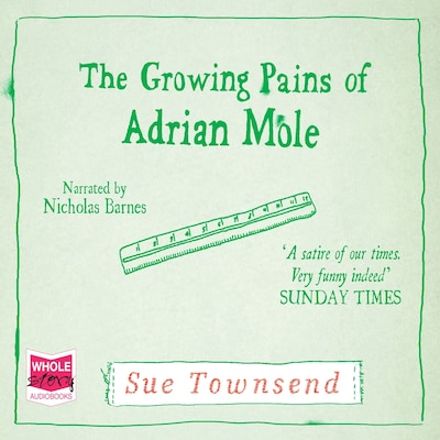 The Growing Pains of Adrian Mole – omslag til lydbogen af Sue Townsend