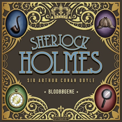 Blodbøgene - 7 noveller – omslag til lydbogen af Arthur Conan Doyle
