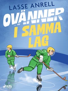 Ovänner i samma lag – omslag till ljudboken av Lasse Anrell