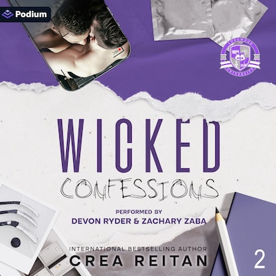 Wicked Confessions – omslag til lydbogen af Crea Reitan