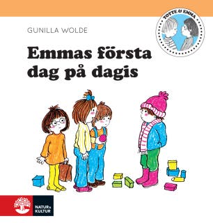 Emmas första dag på dagis – omslag till ljudboken av Gunilla Wolde
