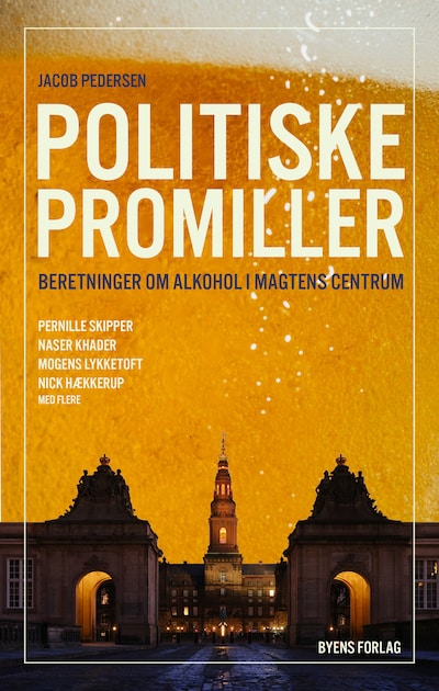 Politiske promiller – omslag til lydbogen af Jacob Pedersen