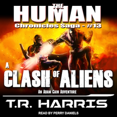 A Clash of Aliens – omslag til lydbogen af T.R. Harris