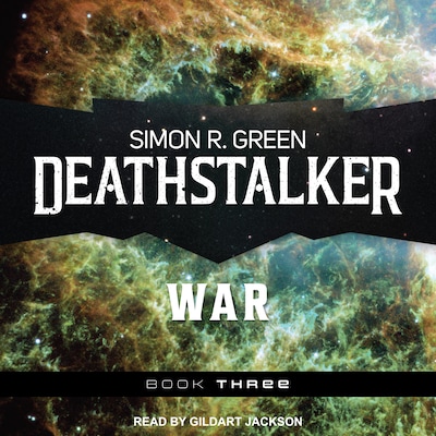 Deathstalker War – omslag til lydbogen af Simon R. Green