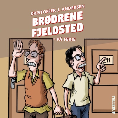 Brødrene Fjeldsted #1: På ferie – omslag til lydbogen af Kristoffer J. Andersen