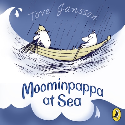 Moominpappa at Sea – omslag til lydbogen af Tove Jansson