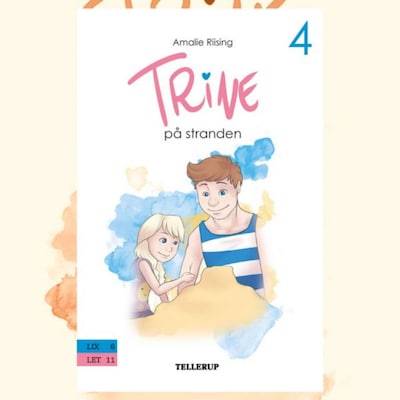 Trine #4: Trine på stranden – omslag til lydbogen af Amalie Riising
