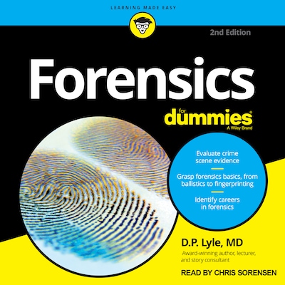 Forensics For Dummies – omslag til lydbogen af D.P. Lyle, MD