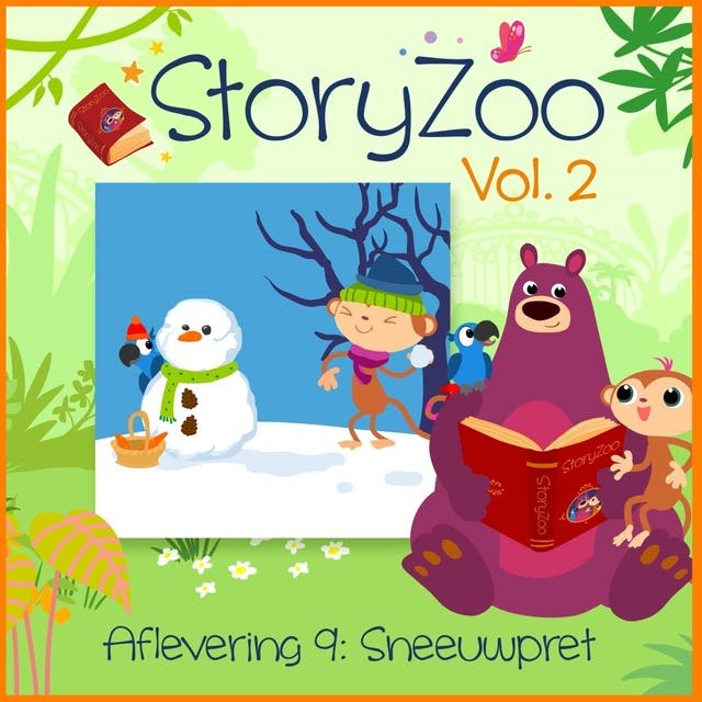 Sneeuwpret: StoryZoo Vol. 2 – omslag van het luisterboek van StoryZoo
