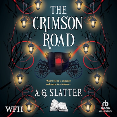 The Crimson Road – omslag til lydbogen af A.G. Slatter