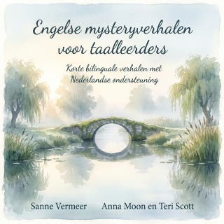Engelse mysteryverhalen voor taalleerders: Korte bilinguale verhalen met Nederlandse ondersteuning – omslag van het luisterboek van Sanne Vermeer