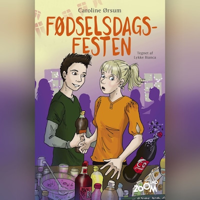 Fødselsdagsfesten – omslag til lydbogen af Caroline Ørsum