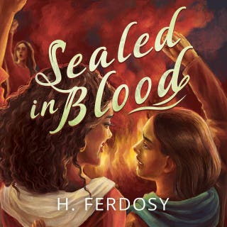 Sealed in Blood – omslag till ljudboken av H. Ferdosy