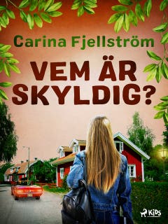 Vem är skyldig? – omslag till ljudboken av Carina Fjellström
