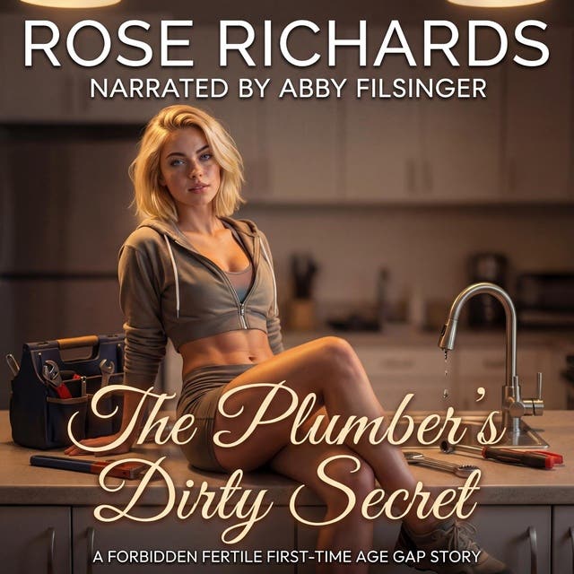 The Plumber's Dirty Secret: A Forbidden Fertile First-time Age Gap Story – omslag til lydbogen af Rose Richards