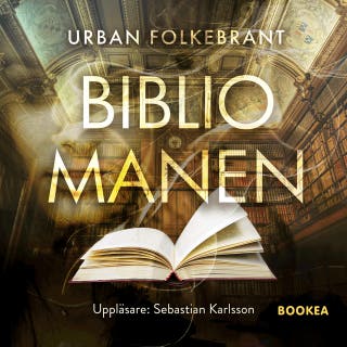 Bibliomanen – omslag till ljudboken av Urban Folkebrant