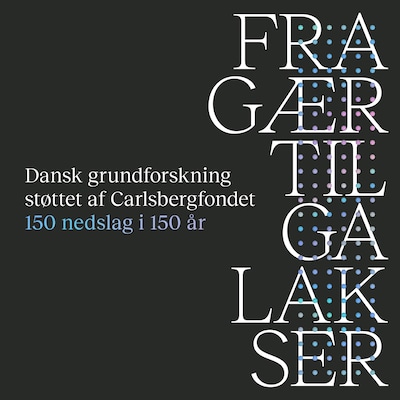 Fra gær til galakser – omslag til lydbogen af Lone Frank, Kristian Hvidtfelt Nielsen