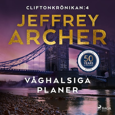 Våghalsiga planer – omslag till ljudboken av Jeffrey Archer