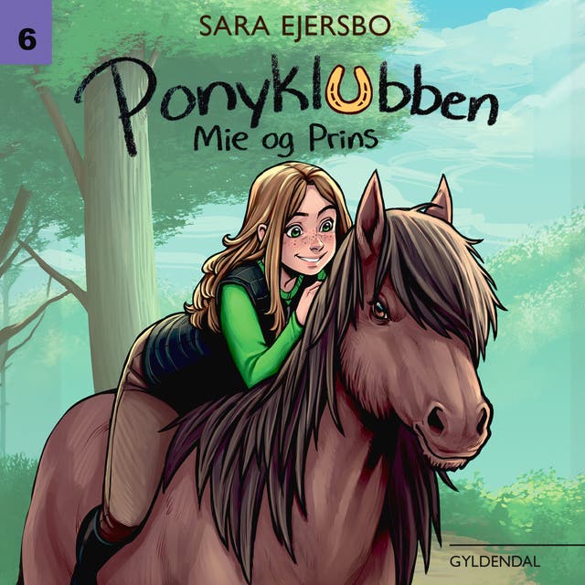 Ponyklubben. Mie og Prins – omslag til lydbogen af Sara Ejersbo