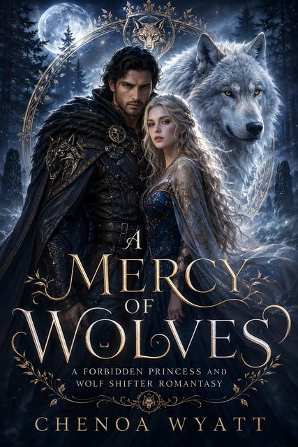 A Mercy of Wolves: A Forbidden Princess and Wolf Shifter Romantasy – omslag til lydbogen af Chenoa Wyatt
