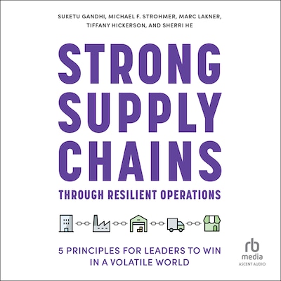 Strong Supply Chains Through Resilient Operations – omslag til lydbogen af Suketu Gandhi, Michael F. Strohmer, Marc Lakner