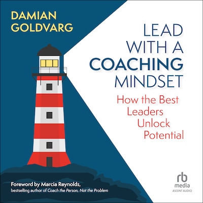 Lead with a Coaching Mindset – omslag til lydbogen af Damian Goldvarg