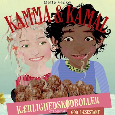 Kamma & Kamal. Kærlighedskødboller – omslag til lydbogen af Mette Vedsø
